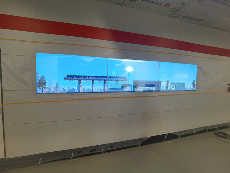 企业办公楼｜OLED透明屏(图1)